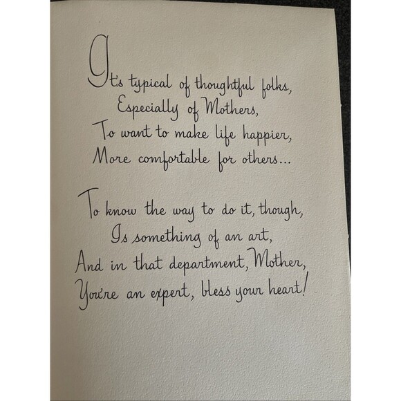 Vintage Rust Craft Happy Mothers Day Greeting Card Unused Ephemera Heart - Picture 4 of 7